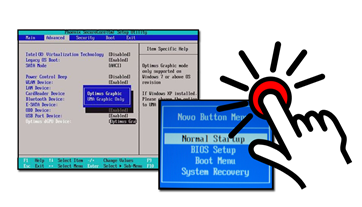 Vstup do BIOSu, boot menu a obnovy systému na noteboocích Lenovo