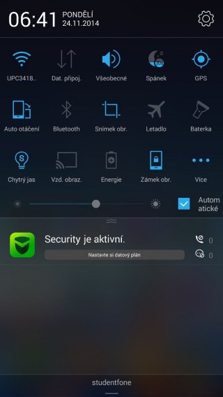 Lenovo Vibe X2 notifikace