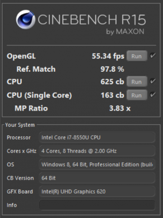 X1 Carbon 6thGen CineBench-R15