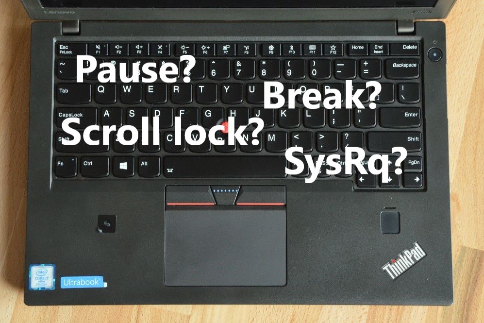 ThinkPad klávesnice: pause, break, scroll lock, sysrq