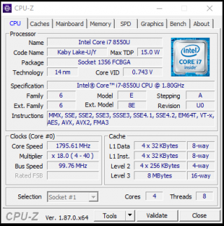 E580 - cpuz procesor