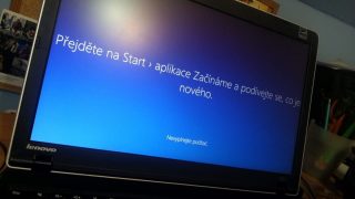 (Srpen 2016) První reinstalace Windows 10