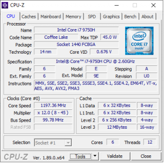 Y540-17IRH - CPU-Z