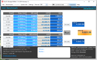 Anvil's SSD Benchmark.