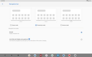 Přepínání ovládacího panelu