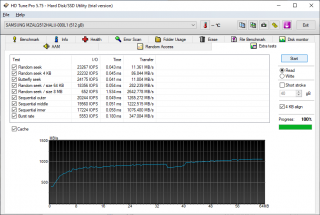 E595 - HDTune čtení 2