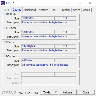 CPU-Z Cache (IdeaPad S340-14IKB).