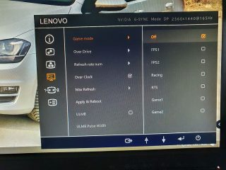 LCD Legion Y27gq-20 OSD12
