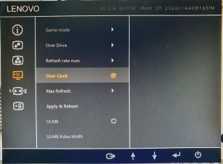 LCD Legion Y27gq-20 OSD15