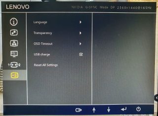LCD Legion Y27gq-20 OSD18