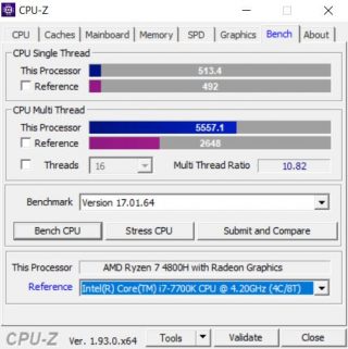 Legion5P Test CPUz