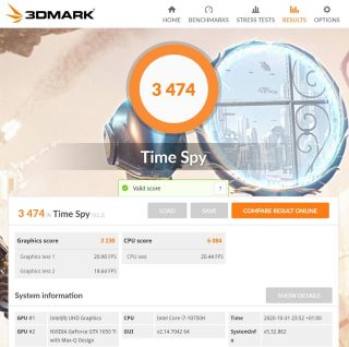 ThinkPadX1ext3 3DmarkTime