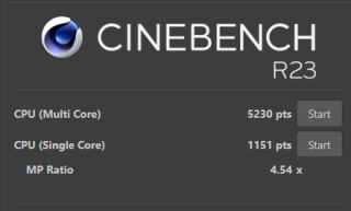 ThinkBook 15p IMH CineBench R23