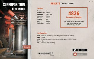 Lenovo Legion Creator 7 – Superposition Benchmark