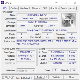 Lenovo Legion Creator 7 – CPU