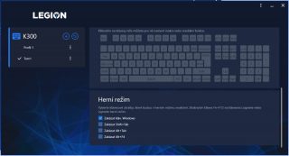 Zakázání klávesových zkratek v Herním režimu