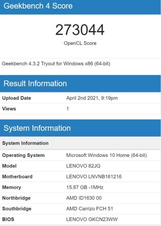Legion5pro GeekBenchCompute