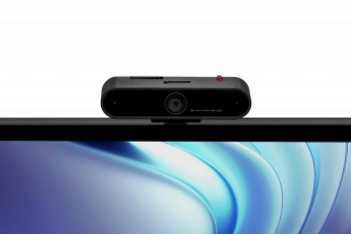 Lenovo-LC50-Monitor-Webcam Facing-Forward-with-Light-On