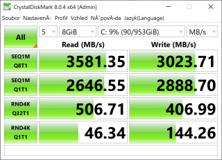 Yoga Slim 7 Pro 14ACH5 CrystalDiskMark
