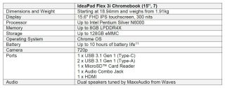 IdeaPad Flex 3i Chromebook specifikace