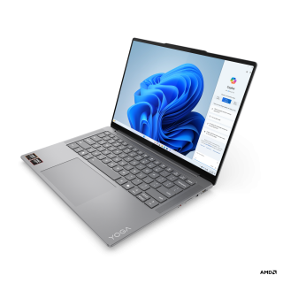 12 Yoga Pro 7 14 9 Luna Gray LCD 3Q front right open KB display