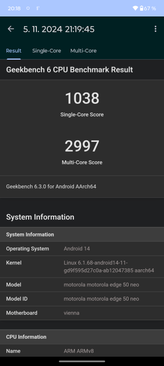 Screenshot 20241106-201823 Geekbench 6
